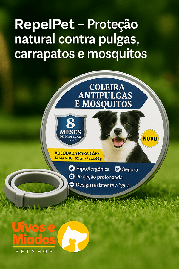 Coleira Antipulgas e Mosquitos com tecnologia de liberação prolongada!

✨ DIFERENCIAIS: 🔹 Hipoalergênica - Segura para peles sensíveis 🔹 Proteção prolongada - 8 meses ininterruptos 🔹 Design resistente à água - Pode molhar! 🔹 Adequada para cães - Tamanho 62 cm | Peso 60g

💚 Proteção natural contra pulgas, carrapatos e mosquitos

🆕 NOVIDADE NA UIVOS E MIADOS!

🛒 Garanta já a sua!

RepelPet #UivosEMiados #ColeiraAntipulgas #ProtecaoCanina #PetShopOnline