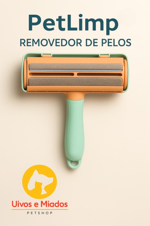"PetLimp - Removedor de pelos reutilizável para roupas e móveis"

