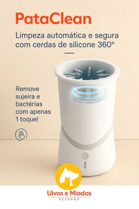 Como usar: Adicione água, insira a pata e gire suavemente