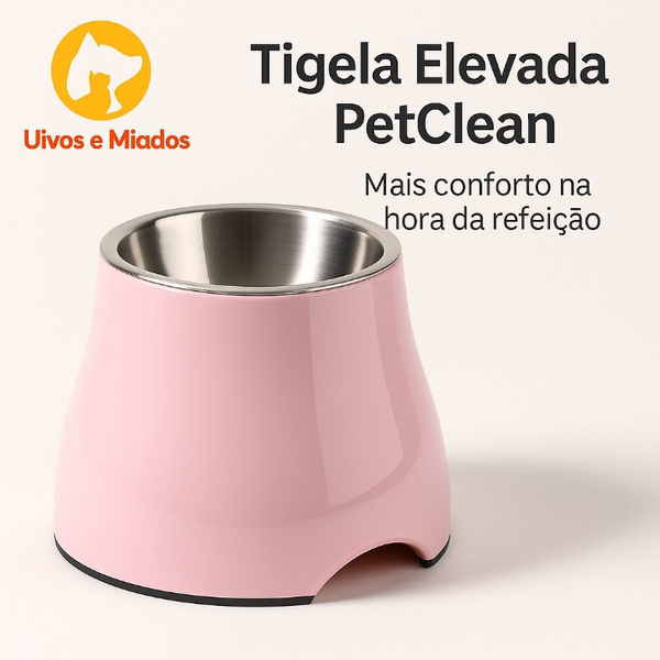"Tigela Elevada PetClean - Comedouro com base elevada para maior conforto"