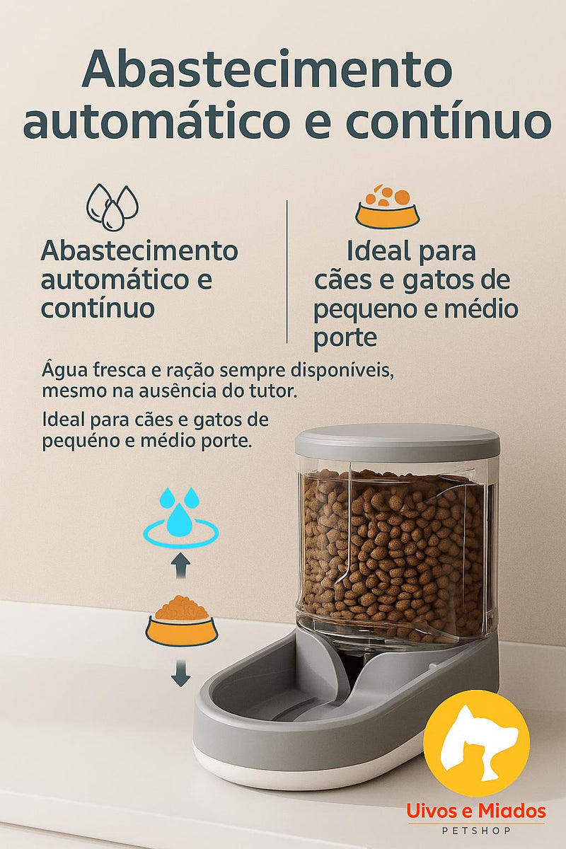 "Características: Base elevada 8cm, dois recipientes 1.5L removíveis"
