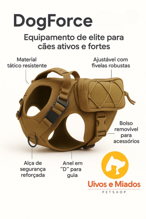 "Características: Material nylon durável, fivelas de segurança resistentes"