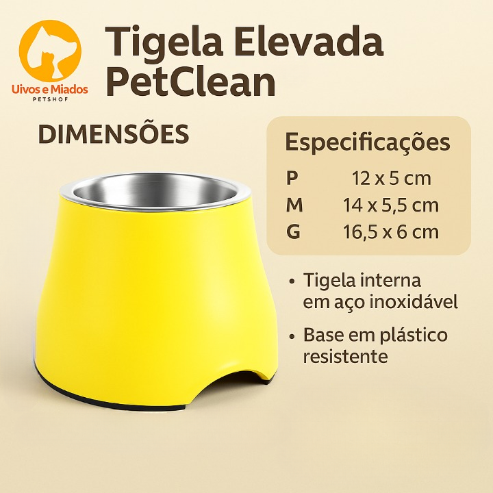  "Como usar: Posição mais natural para comer, ideal para pets idosos"