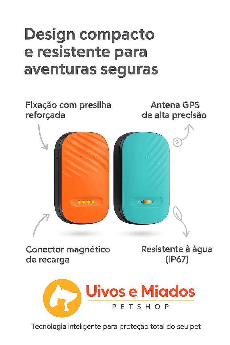  "Compatível com coleiras de 1,5 a 2,5 cm - Fácil instalação"