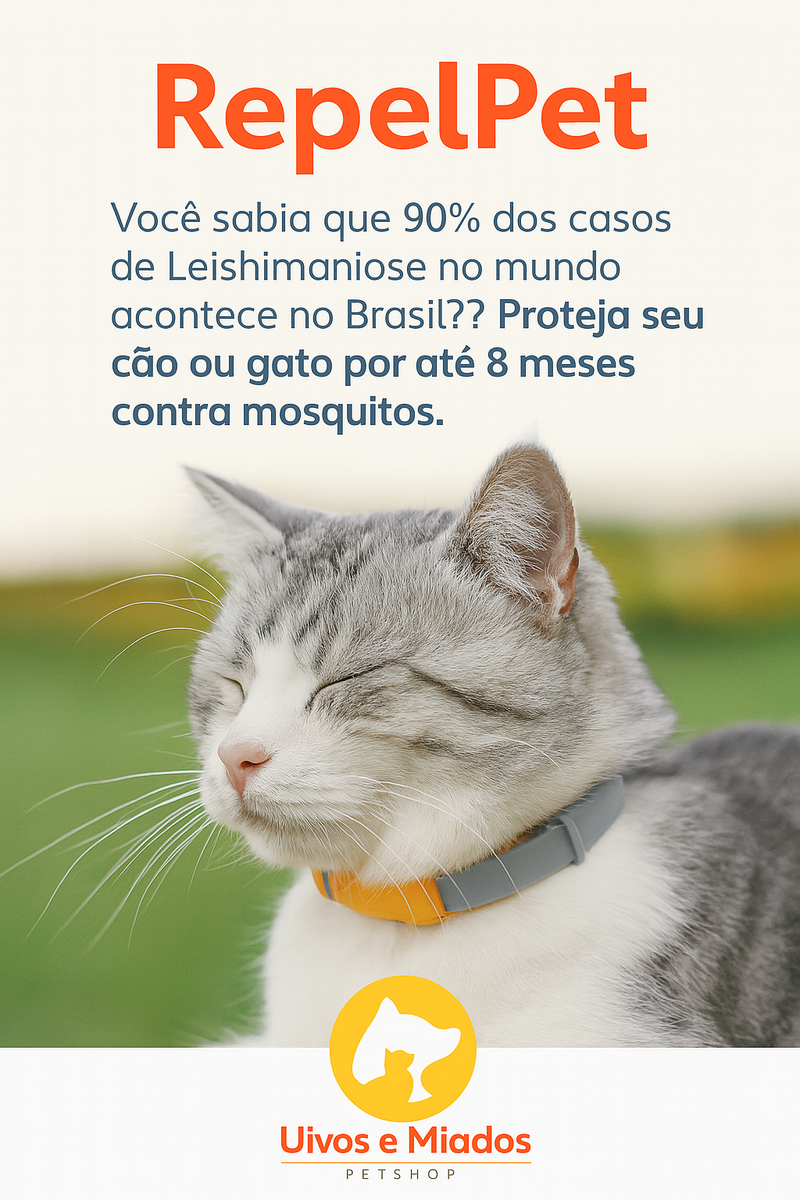 RepelPet - Coleira Antipulgas, Carrapatos e Mosquitos