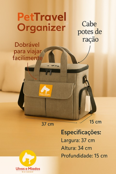 "Especificações: Peso 300g, material poliéster resistente"