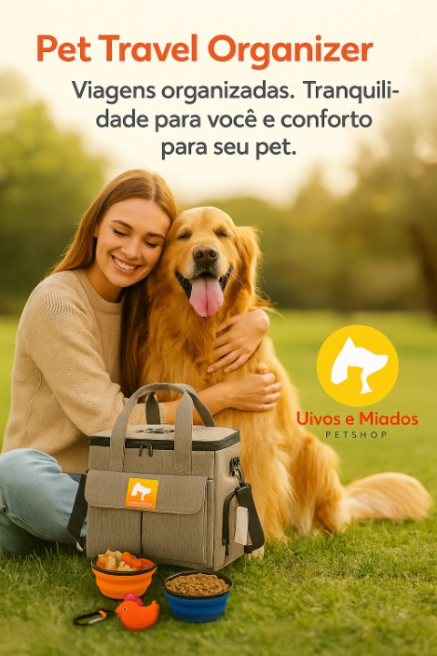 "Ideal para: Viagens de carro, consultas veterinárias, passeios prolongados"